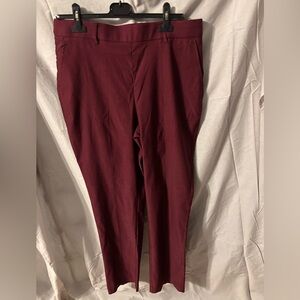 Womens Burgundy Pants